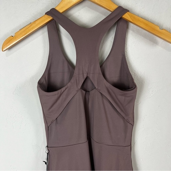 NEW Girlfriend Collective Lola Active Dress with Shorts Fog Brown Size XS - Picture 6 of 11